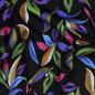 Preview: Viskose ROSELLA STRETCH Flowers auf Schwarz